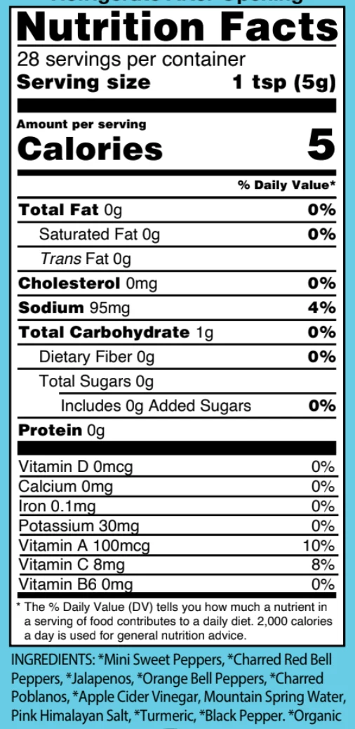 Bambino nutrition info
